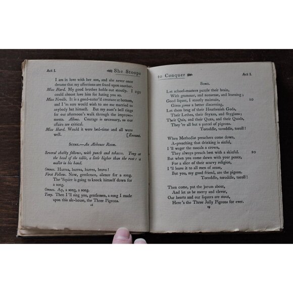 Antique Book "She Stoops to Conquer" by Oliver Goldsmith J. M. Dent and Co. 1902 - Picture 8 of 9